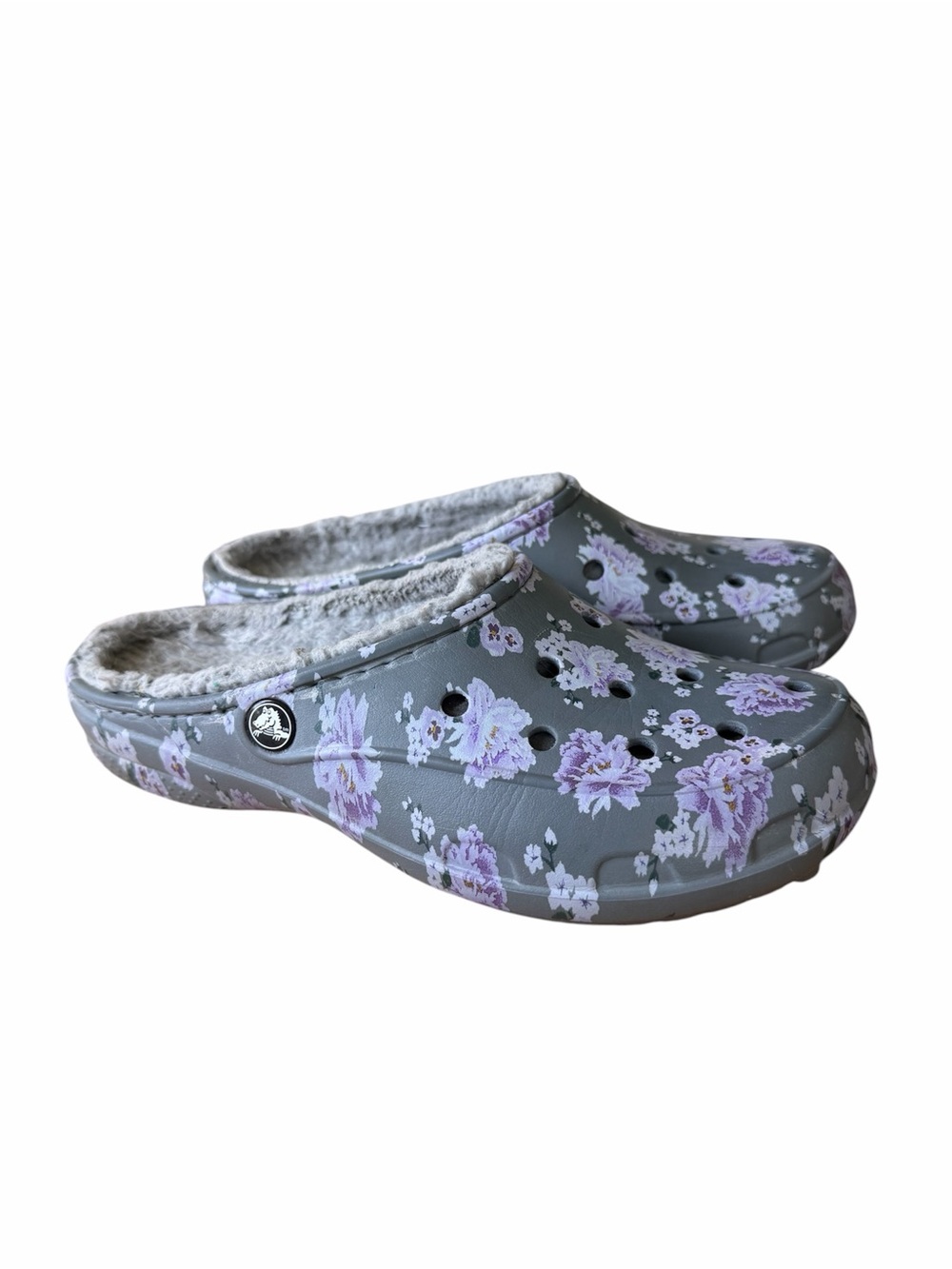 Crocs Freesail Floral Faux Fur Lined Clogs
